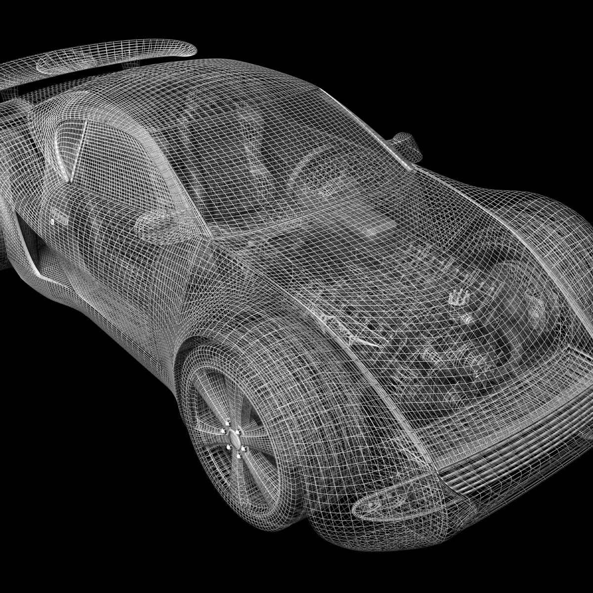 Technical Drawing of a Car